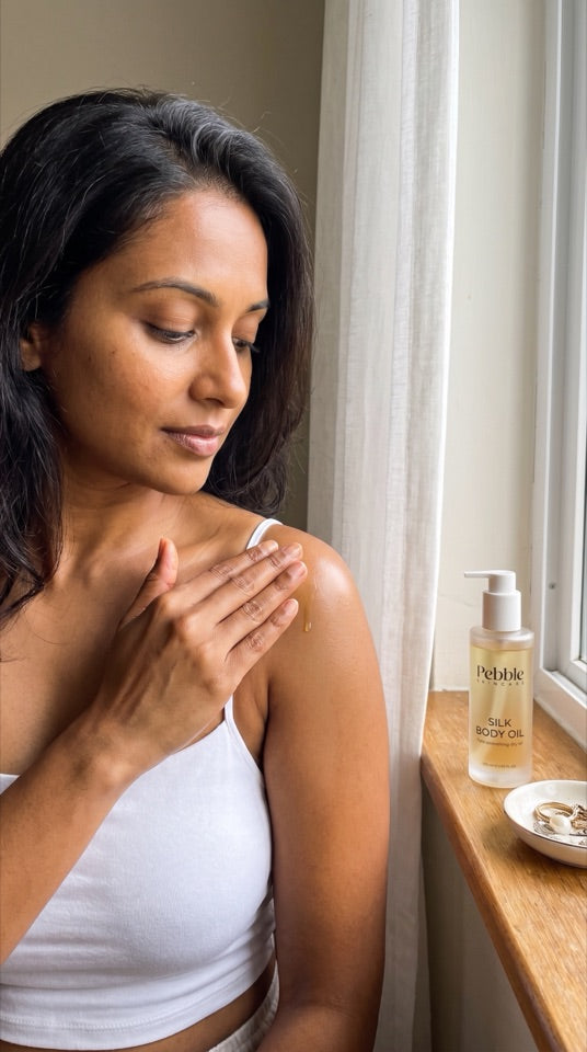 Customer photo with Pebble Silk Body Oil