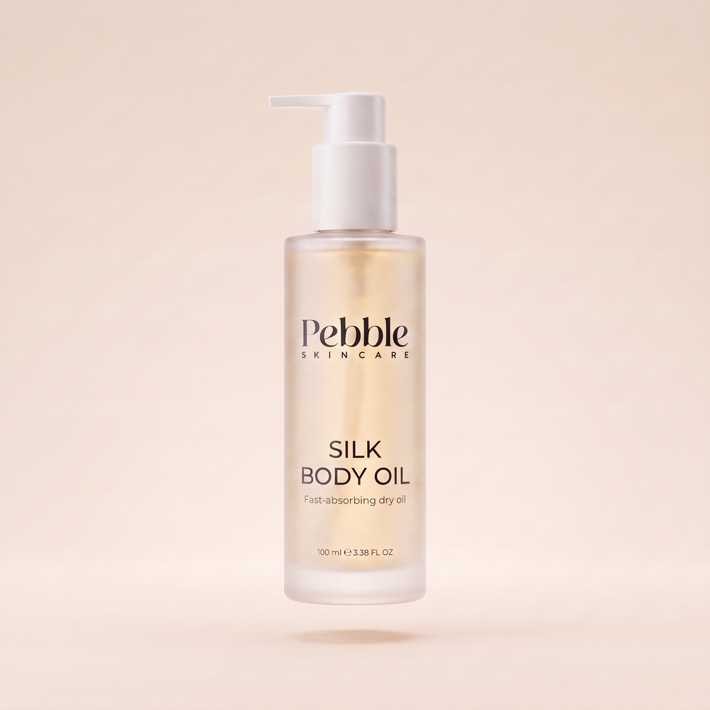 Pebble Silk Body Oil — 100 ml frosted glass bottle