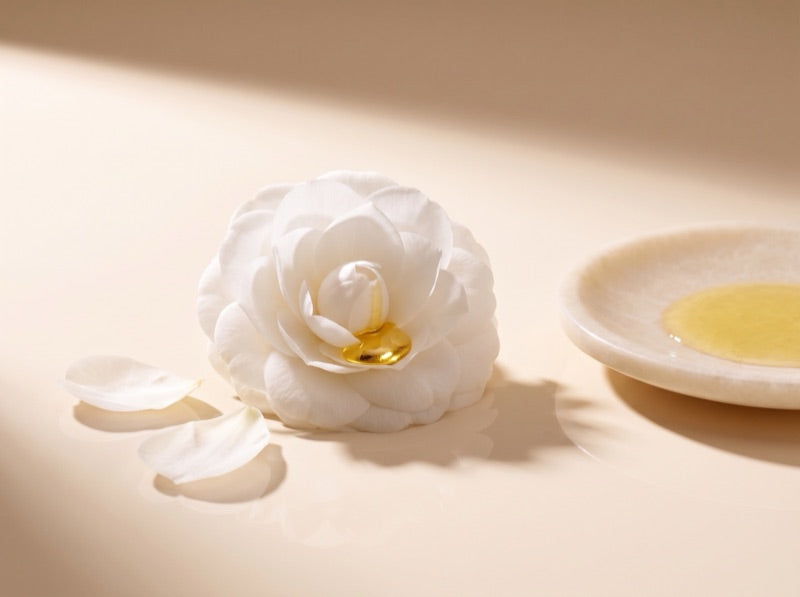 Camellia blossom and oil